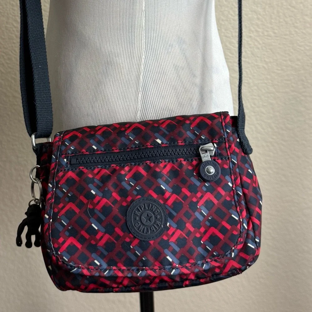Kipling Sabian Crossbody Bag Nigeria Black Red‎ Nylon Purse Handbag